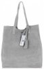 Kožené kabelka shopper bag Vittoria Gotti svetlo šedá V205454